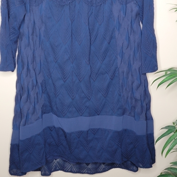 Anthropologie Holding Horses | Augusta Navy Crochet Boho Dress - Picture 5 of 7